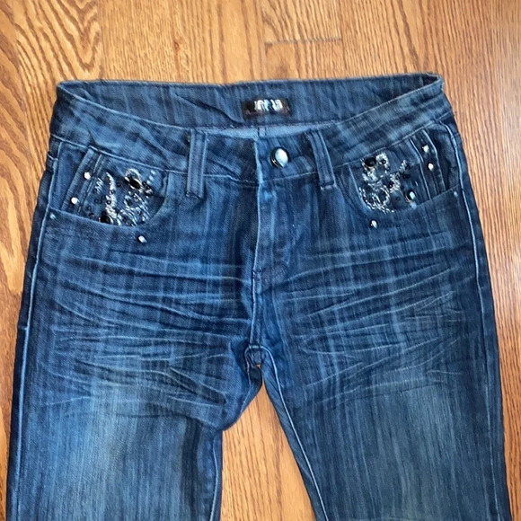 Luxury Fashion  rhinestone design flare jeans - Picture 4 of 9